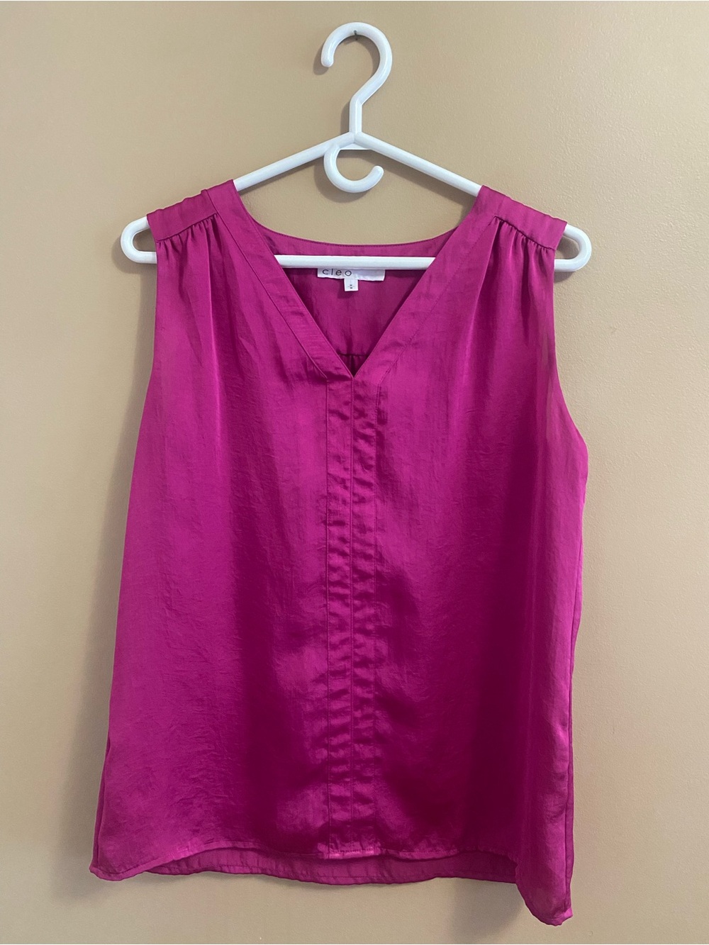 Cleo Magenta Satin Blouse